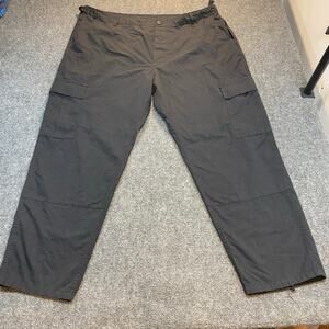 Tuff Guard Men's 2XL XXL Ripstop Black Button Fly Cargo Ankle Length Pants